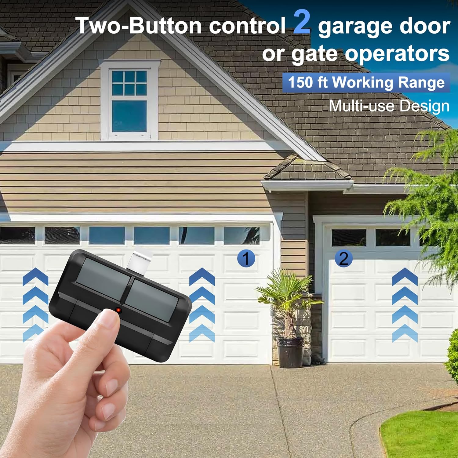 Upgrade 892lT Garage Door Opener Remote for Liftmaster, 2-Button Security+ 2.0 Learning Remote Control Replaces 972lM 372lM 62lM,Works with Chamberlain Craftsman Dip Switch, Etc. 2pack