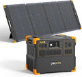 pecron Solar Generator E3600LFP 3072Wh with 300W Solar Panel, 5x3600W AC Outlets Portable Power Station, LiFePO4 Battery Backup Expanded to 15.36KWh, Power Station for Home Use, RV, Camping, CPAP