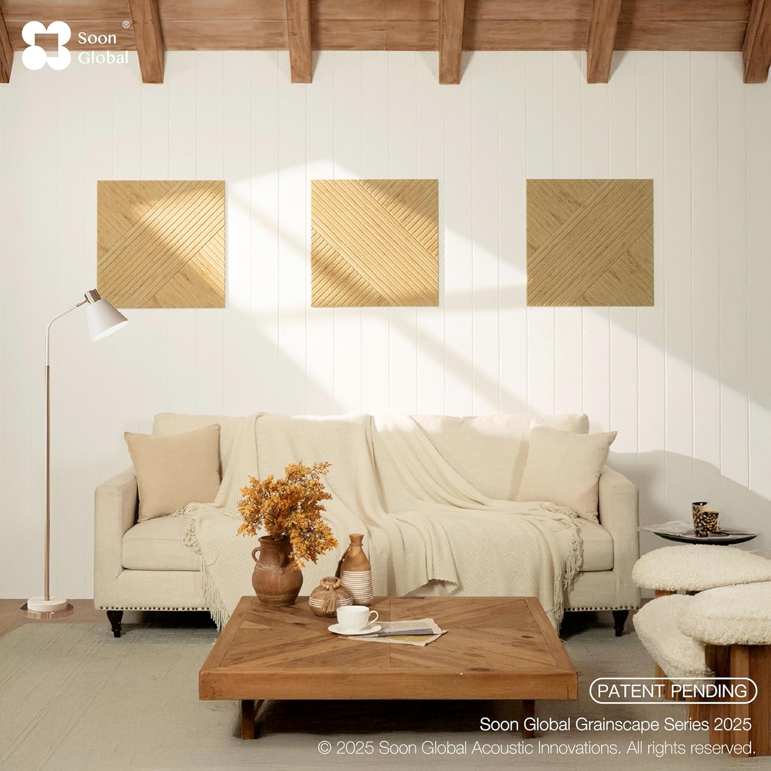 Acoustical Wall Panels, 6-Piece 23.62 X 23.62 Inches Art Acoustic Panels, Decorative Acoustic Panels, Acoustic Wall Panels, Sound Absorbing Wall Art, Harvest Cross