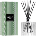 NEST New York Christmas Tree Reed Diffuser, Birchwood Pine - 5.9 fl oz - Fragrance for Up to 90 Days - Reusable, Refillable Glass Holder - Includes 8 All-Natural Reed Sticks - Flame Free