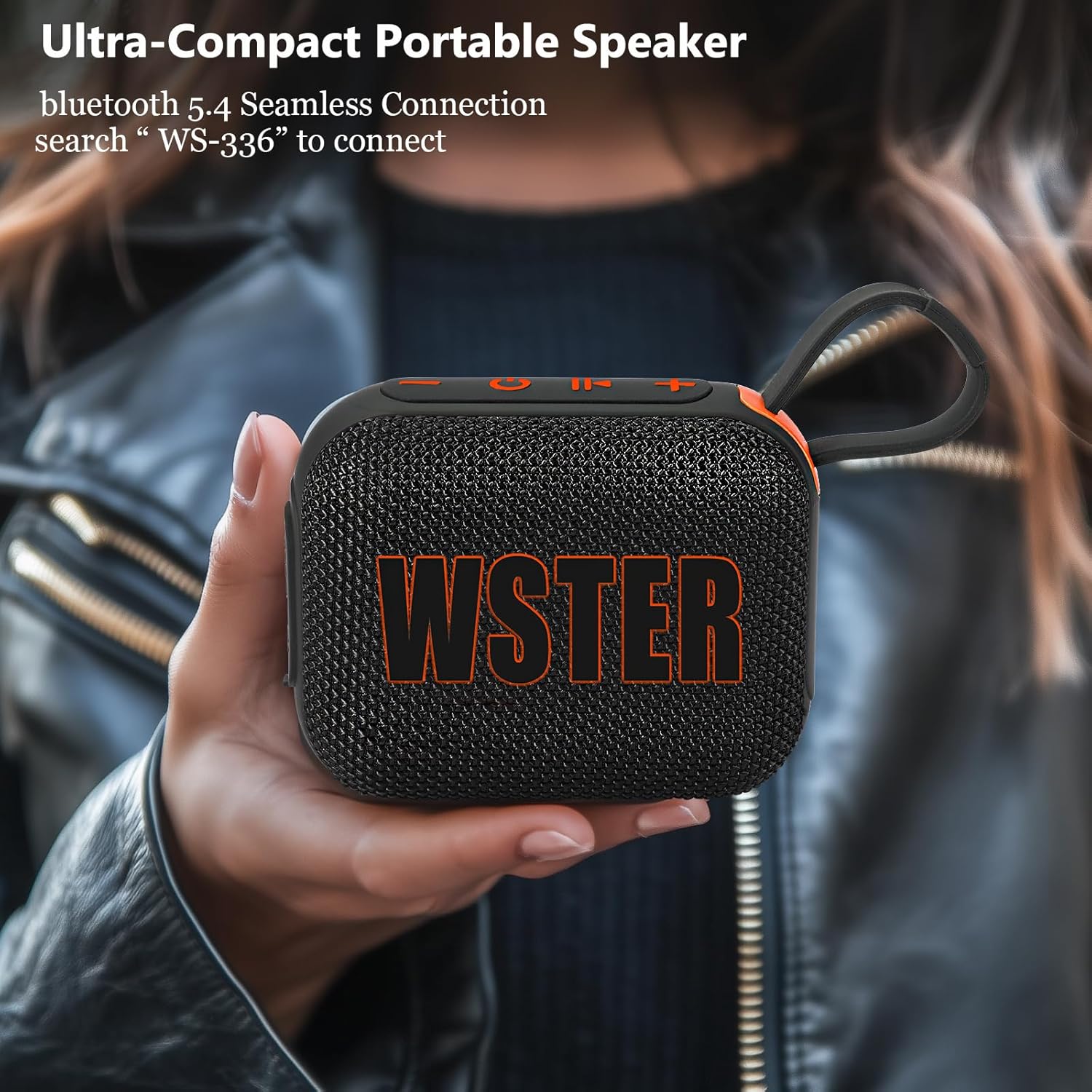 Portable Bluetooth Speaker, Wireless Portable Bluetooth Speaker with FM Radio BT5.3 TF Card USB, Stereo Sound TWS Pairing, Small Speaker with Strap for Travel Home &Outdoor Camping, Gift for Kids/Boys
