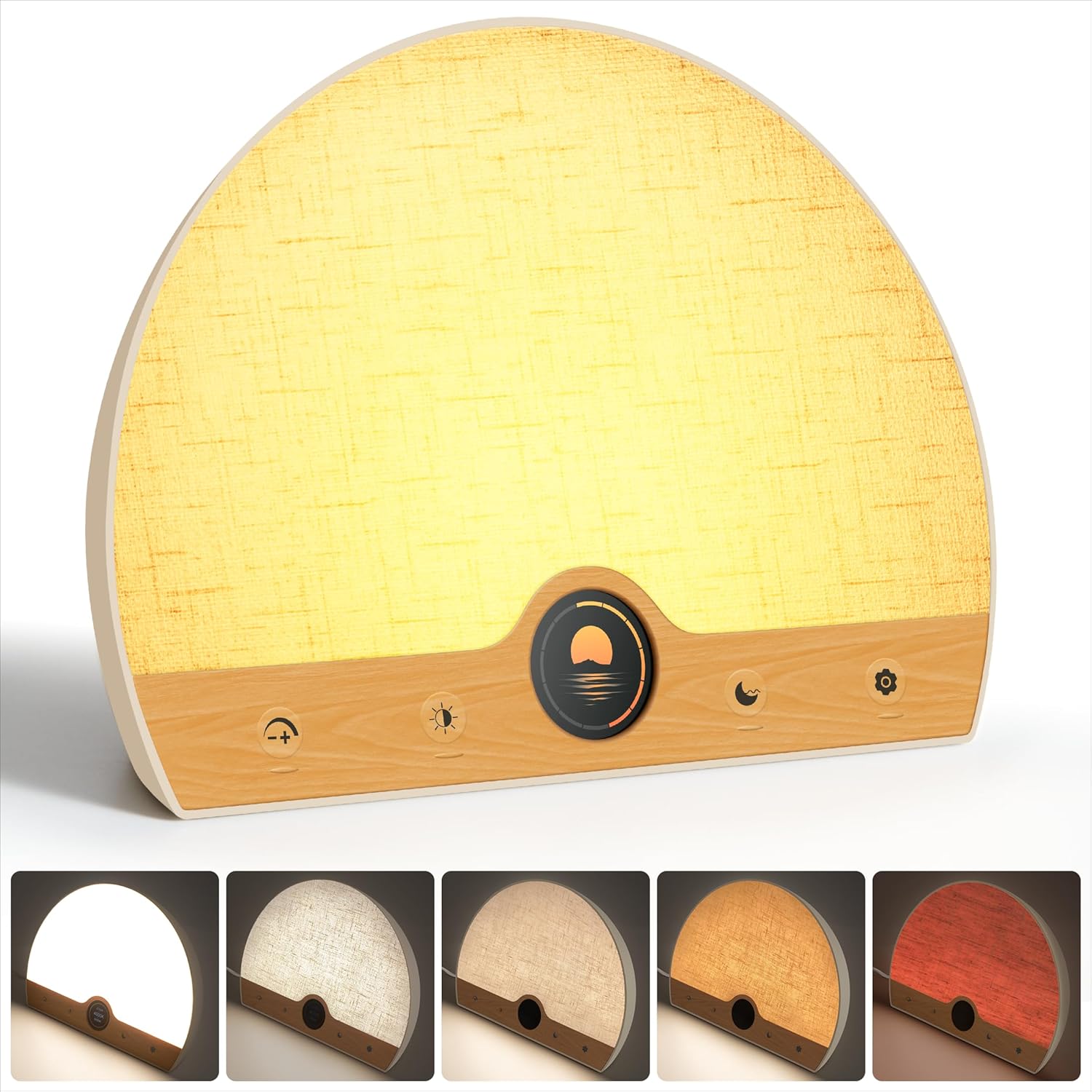 Light Therapy Lamp and Sunrise Alarm Clock 2-in-1, 10000 Lux Happy Therapy Light with Wake Up Alarm Clock, 3 Color Temperature and 5 Brightness Level