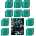 Non Fading Green Reflective Stickers 4 inch X 4 inch, Outdoor Waterproof High Visibility Warning Safety Adhesive Reflector Tape (100 Pcs)