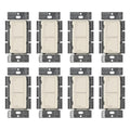 Lutron Caseta Original Smart Switch (Lutron Smart Hub Required), for LED Lights and Fans, 6 Amp, Single-Pole/3-Way, Neutral Required, PD-6ANS-LA-8-Pack, Light Almond, 8 Pack