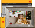 KODAK Wooden WiFi Digital Picture Frame, 32G 10.1 Inch Digital Photo Frame 1280x800 HD IPS Touch Screen, Auto-Rotate, Share Photos and Videos via KODAK App, for Friends and Family