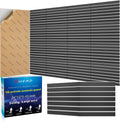 16 Pack 2-Layer Fold Soundproof Wall Panels, 12 x 12 x 0.43 in Large Sound Proof Foam Panels for Walls, 0.9lb/ft³ High Density, 3D Acoustic Panels,Artistic Noise Dampening Panels Black&White