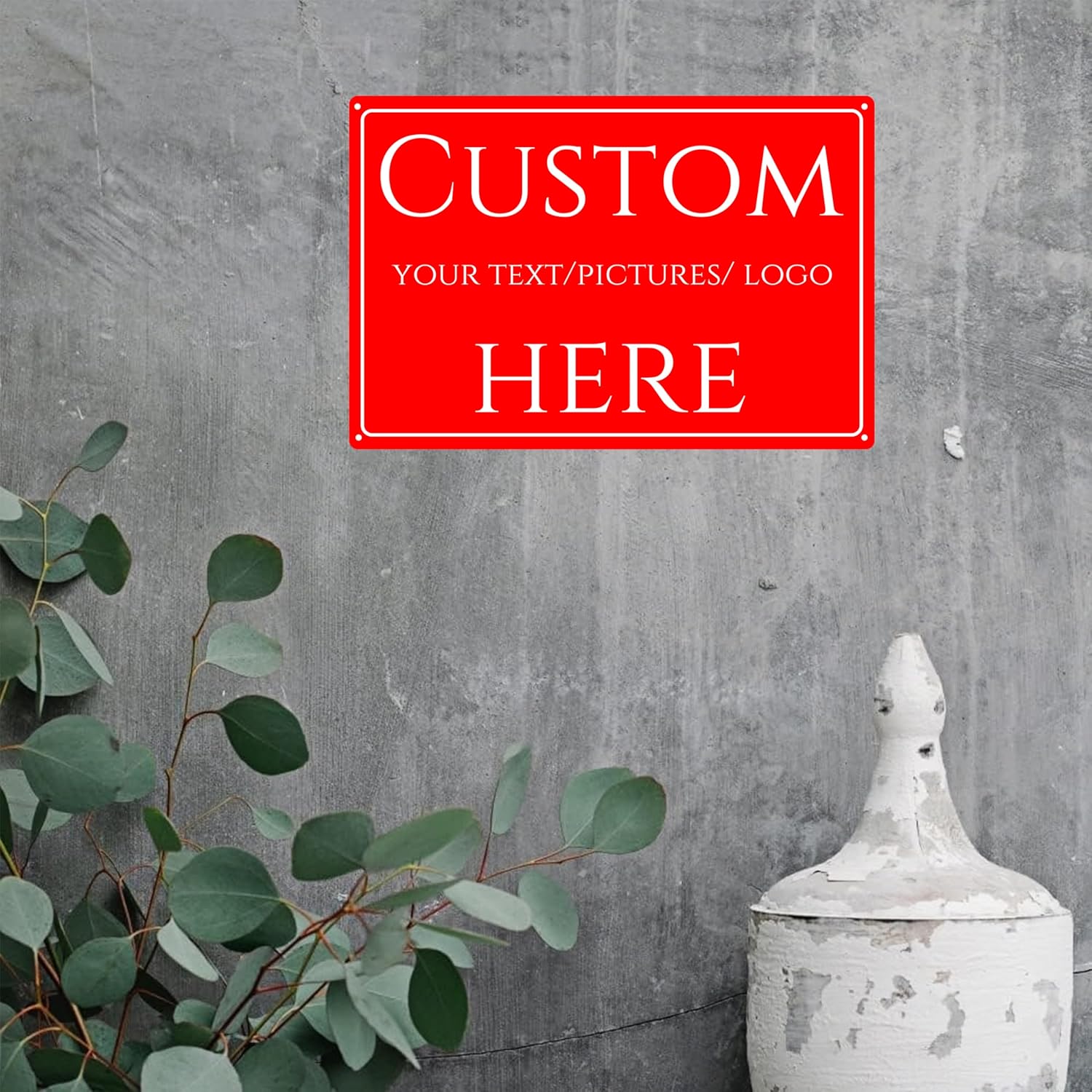 Custom Sign,make your own sign custom，Aluminum Weatherproof Metal Sign Multiple Sizes, Customize for street Business, Workplace, office, Home, Delivery Signs(18 * 14 Inch)