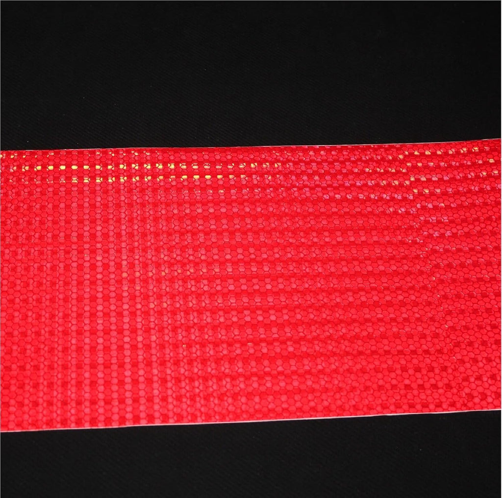 Red Reflective Tape Outdoor Waterproof 8 inch Wide, High Visibility Warning Industrial Marking Tape, Safety Stickers (68 feet)