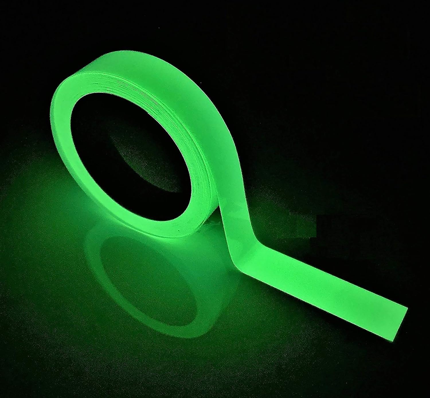 Glow in The Dark Tape - 33 FT X 0.5 Inch Luminous Photoluminescent/Luminescent Emergency Roll Safety Egress Markers Stairs, Walls, Steps, Exit Sign. Glowing Pro Theatre Stage Floor (65 ft X 1 inch)