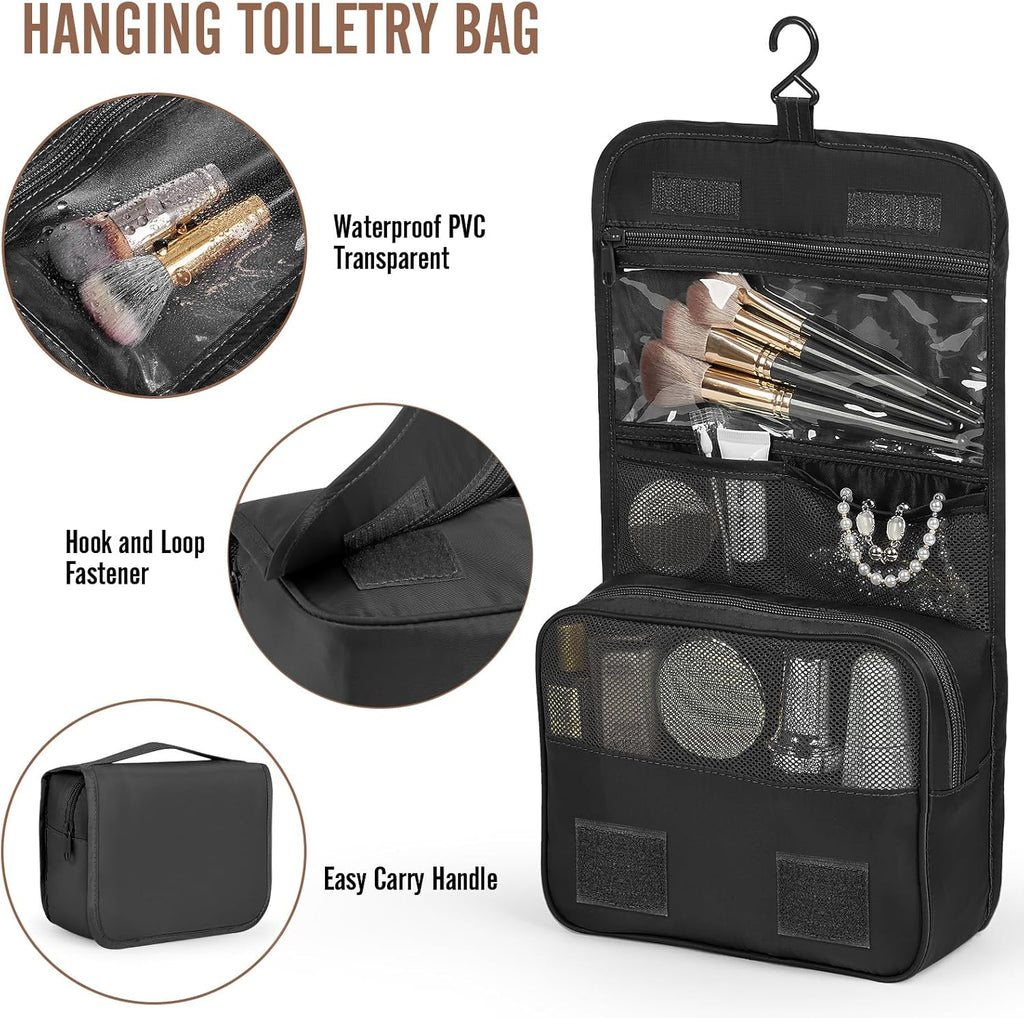 Veken 10 Set/8 Set Packing Cubes for Travel Essentials, Suitcase Organizer Bags in 4 Sizes, Carry-On Luggage Accessories with Laundry & Toiletry Bag, Airplane Must-Have, Road Trip & Camp Gifts for Men