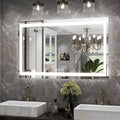 26x38 Inch LED Bathroom Mirror with Lights for Wall - Backlit + Front Lit, 3 Color Modes, Anti-Fog, Tempered Glass - Wall Mounted Modern Vanity Mirror