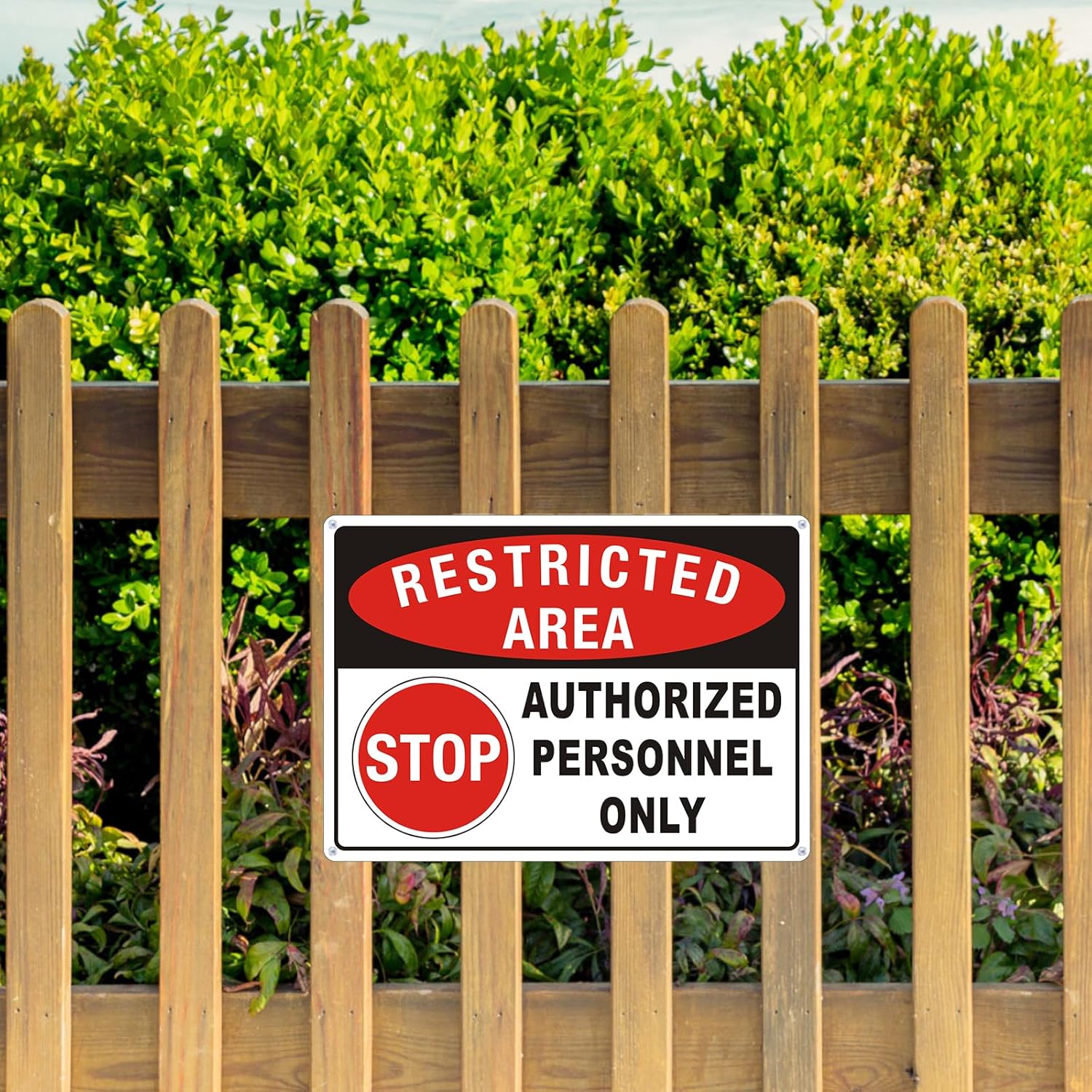 (2 Pack) Restricted Area Sign, Authorized Personnel Only Do Not Enter signs, 10 x 14 Inches Aluminum UV Protected Weatherproof and Easy to Install