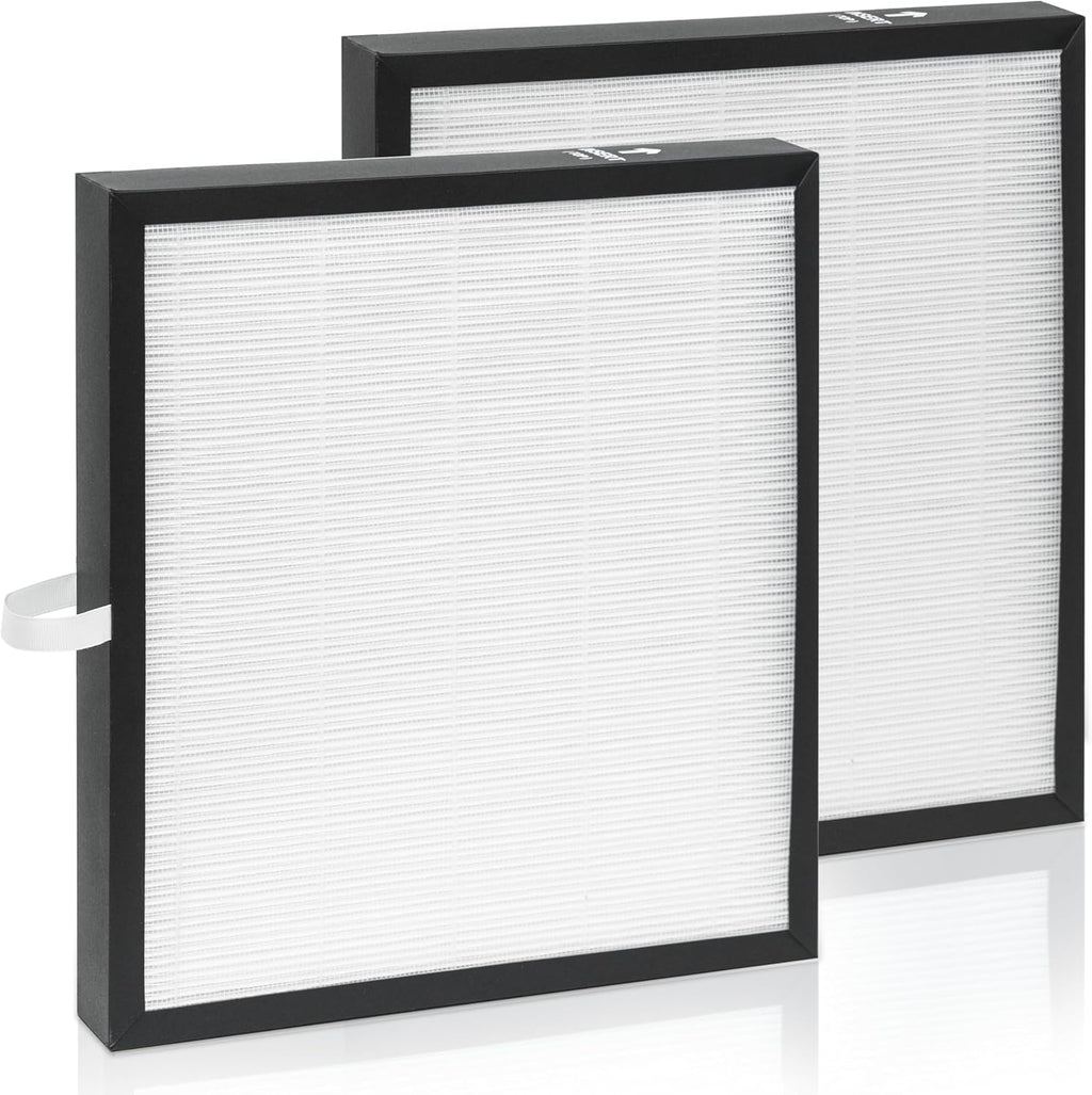 2 Pack KJ217 Air Purifier Filter Replacement, Compatible with MOOKA KJ217 Air Purifier, 3-in-1 True HEPA Filter, High-Efficiency Activated Carbon Filter