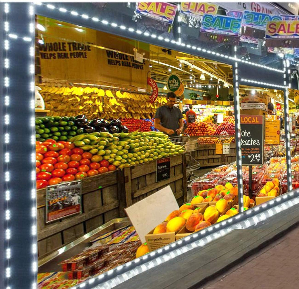 LED Module Windows Lights - 3000K White, 100pcs, 49.8 Ft, 5730 SMD, 150LM Per Module, IP65 Waterproof for Advertising Signs With Tape Adhesive Backside (No Power Supply)