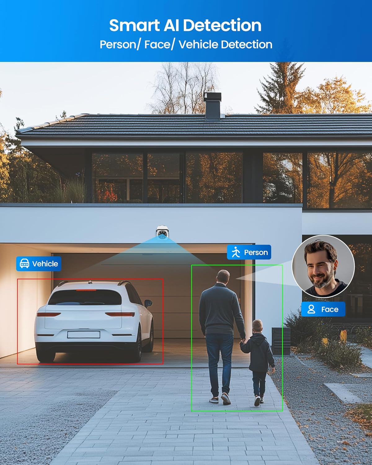 ZOSI 4K PoE Security Camera System,4pcs 8MP Indoor Outdoor Bullet Cameras with Person Vehicle Detection,People Counting,One-Way Audio,100ft Night Vision,4K/8MP 8CH NVR with 2TB HDD for 24/7 Recording