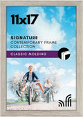 Americanflat 11x17 Picture Frame with Shatter-Resistant Glass - Signature Collection - Gallery-Style Frames Made of Engineered Wood - Photo Frame for Wall Display - Driftwood