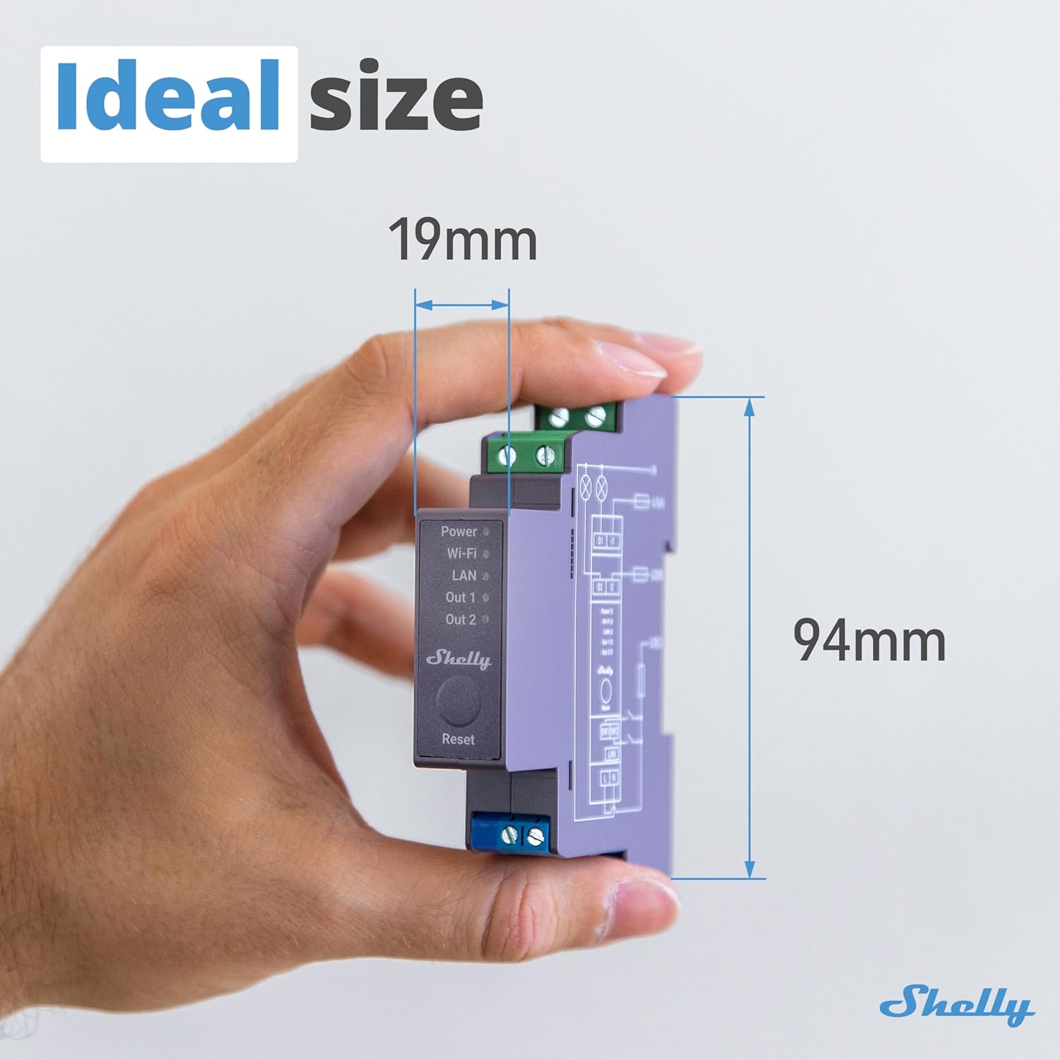 Shelly Pro 2 | Wi-Fi & LAN, 2-Channel Smart Relay | Home & Facility Automation | Compatible with Alexa & Google Home | iOS Android App | Lights Automation | Controller for Motorized Valve