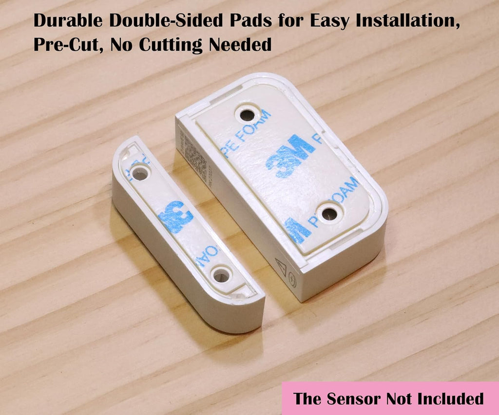 Adhesive Replacement Tape for Ring Alarm Contact Sensors & Magnets (2nd Gen) – Durable Double-Sided Pads for Easy Installation – Pack of 12 Sensor Pads & 12 Magnet Pads, Pre-Cut, No Cutting Needed