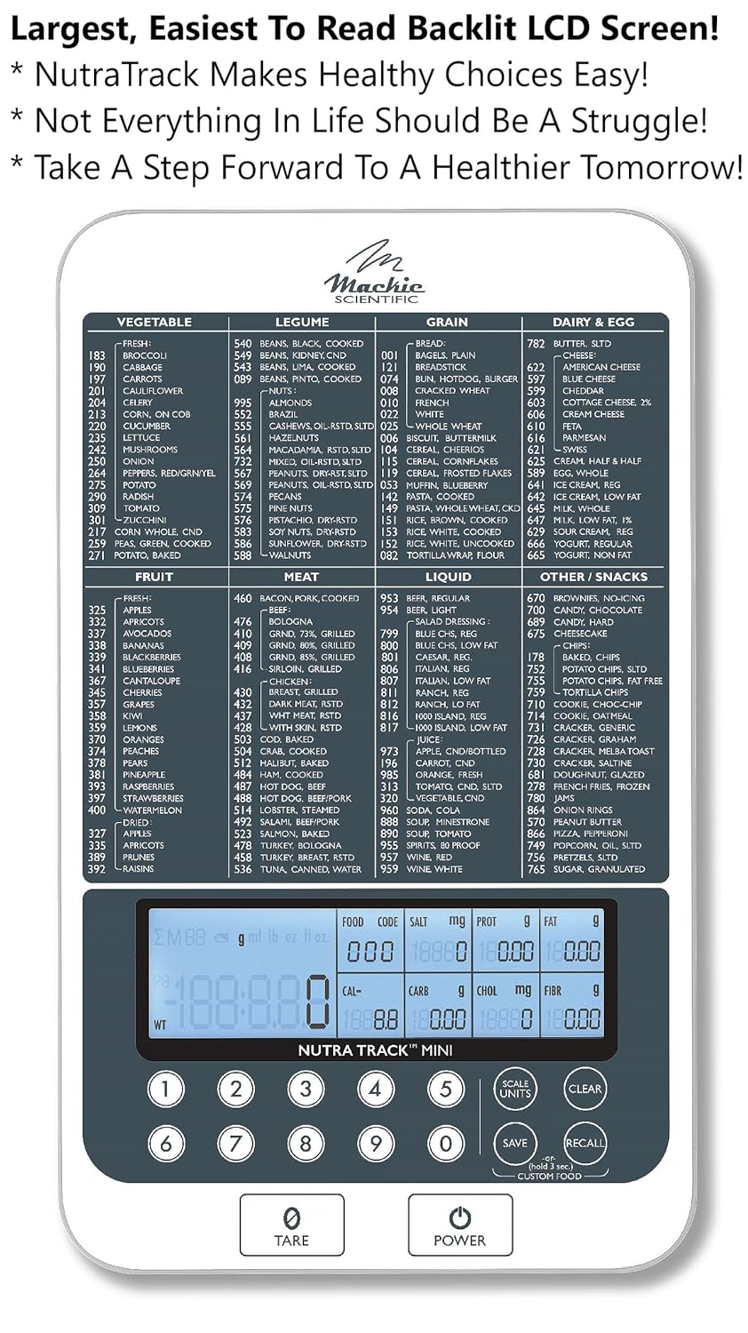 NUTRA TRACK™ Ultimate Food Kitchen & Nutrition Scale – Your Personal Nutritionist at Home! Powered by USDA Data, Designed for Precision in Seattle, WA