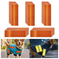 Non Fading Orange Reflective Stickers 2 inch X 6 inch, Outdoor Waterproof High Visibility Warning Safety Adhesive Reflector Tape (50 Pcs)
