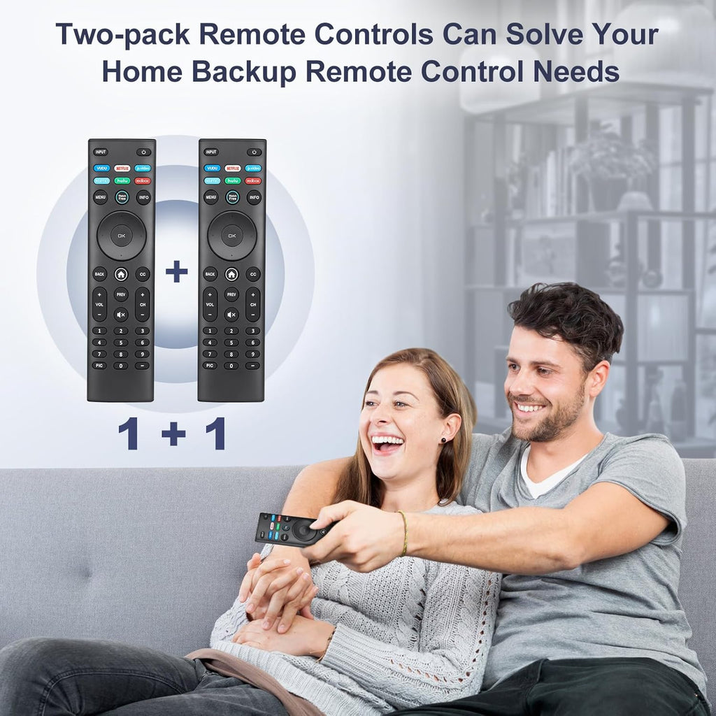 for VIZIO Smart TV Remote Replacement, Universal for VIZIO Remote Control XRT140【Pack of 2】