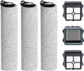 Only Floor ONE S5 Steam Roller Brush Replacement and Vacuum Filter Kit Compatible with Tineco Floor ONE S5 Steam Corded Wet Dry Vacuum Replacement Parts,3 Roller Brushes,3 Filters,1 Cleaner Brush