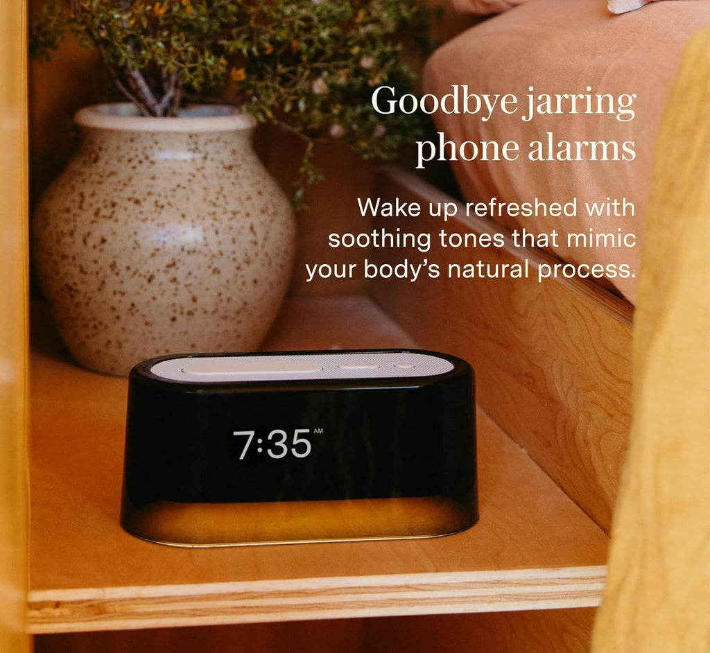 Loftie Alarm Clock with Sound Machine – Smart Alarm Clock w/Light, White Noise, Bluetooth Speaker, Night Light, 100+ Sounds, Blackout Mode, No WiFi Mode, Optional Subscription, Coffee