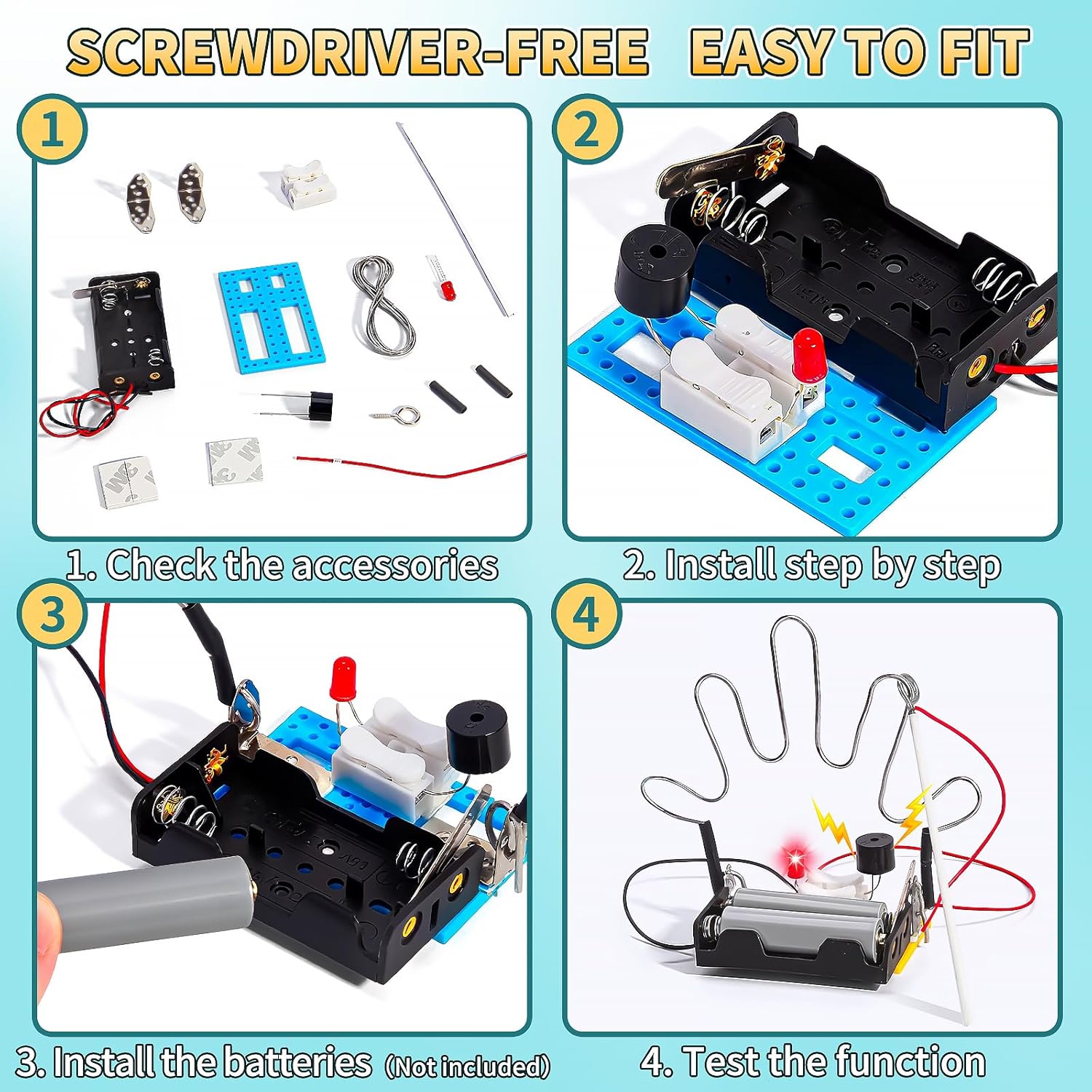 Bulk STEM Kits - 8 Set Electric Touch Maze Games, STEM Craft Kits for Kids Age 8-10 12-14 10-12, Science Experiments Projects Circuit, Girls Boys Crafts for Gift Ideas Classroom Family Activities