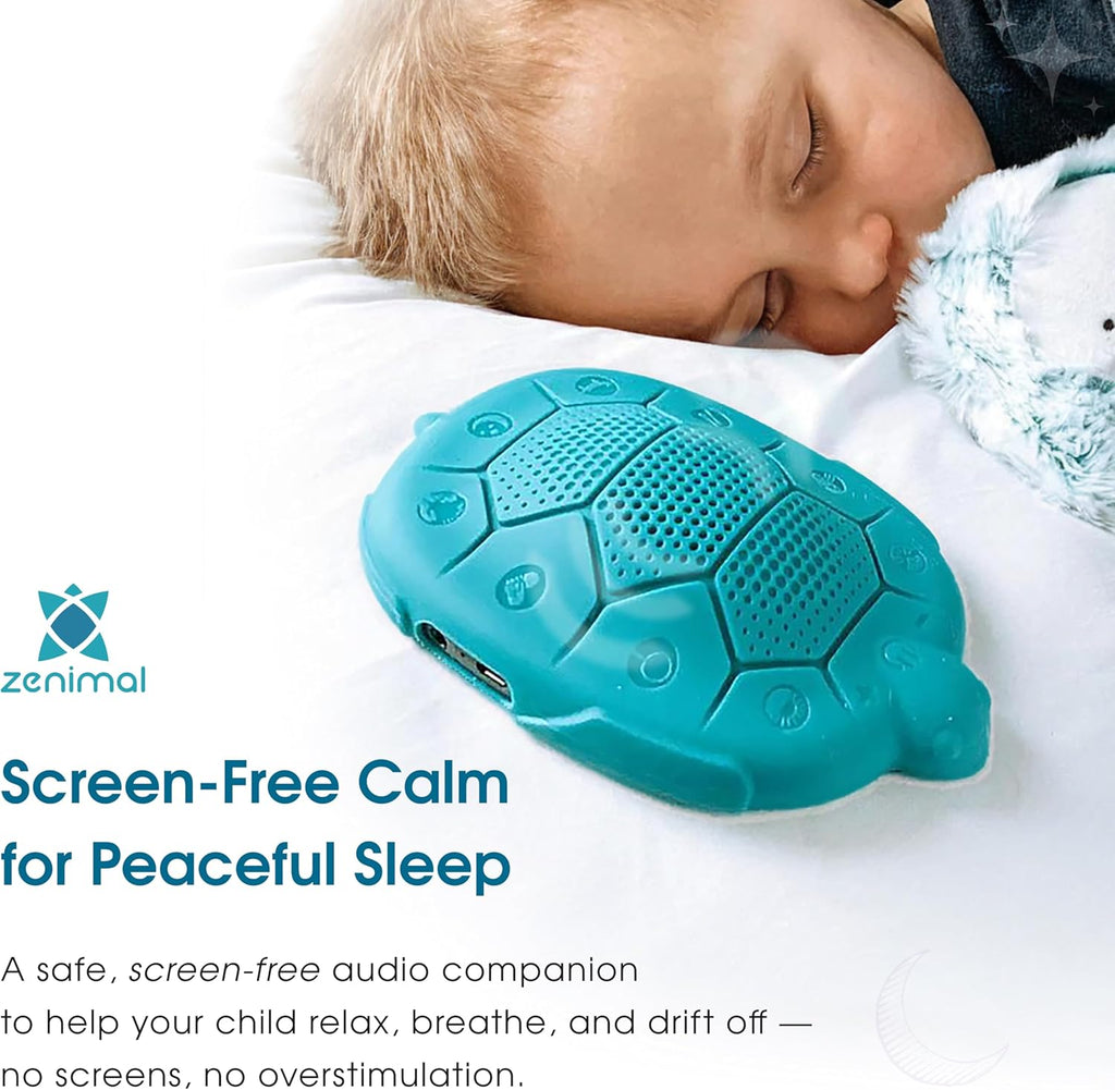 Zenimal Kids Sleep Aid - Screen-Free Sound Machine with Voice-Guided Audio Journeys, Soothing Sounds & Calming Music to Help Children Fall Asleep Faster and Sleep Peacefully All Night