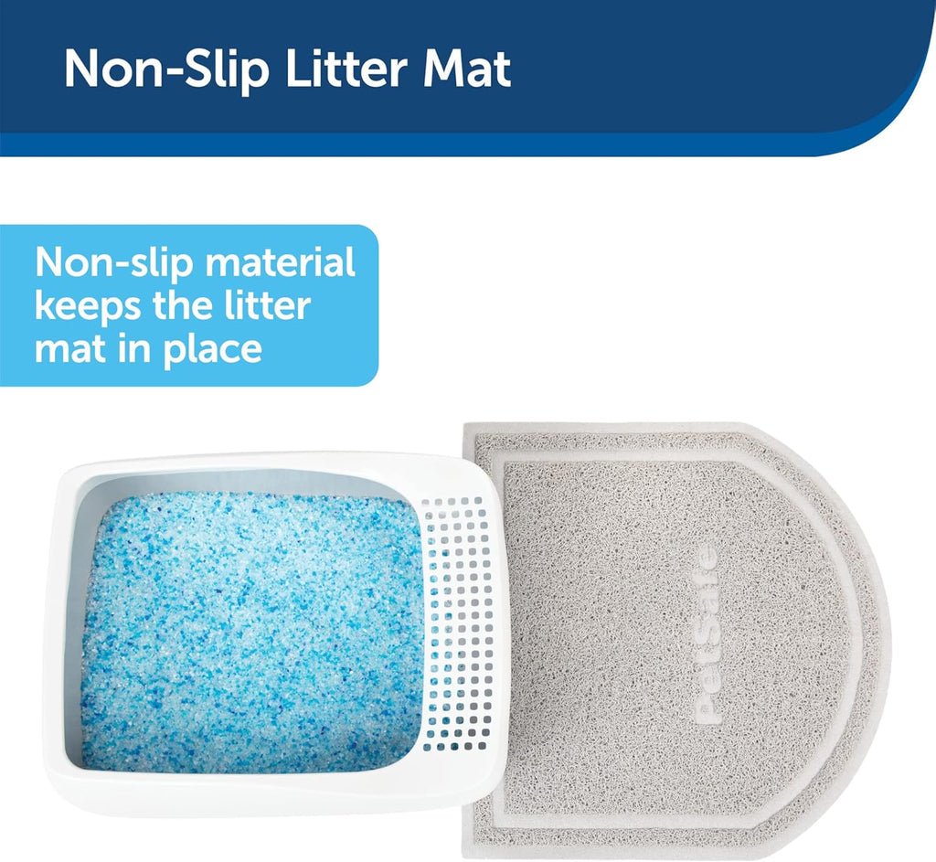 PetSafe Cat Litter Mat - Waterproof Litter Trapping Mat for Hygienic Clean Floors - Anti-Slip Double Layer Back - Cat-Friendly Texture for Sensitive Paws - Small