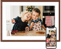Digital Picture Frame, 10.1'' Frameo Digital Frame Wifi, 32GB Memory, 1280*800 HD Touch Screen Digital Photo Frame, Wall Mountable, Share Instantly, Birthday Gifts for Women, Mom Gift, Chocolate Brown