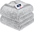 Sealy Electric Blanket Full Size, Soft Sherpa Heated Blanket Single Control with 10 Heating Levels & 1 to 12 Hours Auto-Off Settings Over-Heated Protection 80"x84" Machine Washable, Charcoal