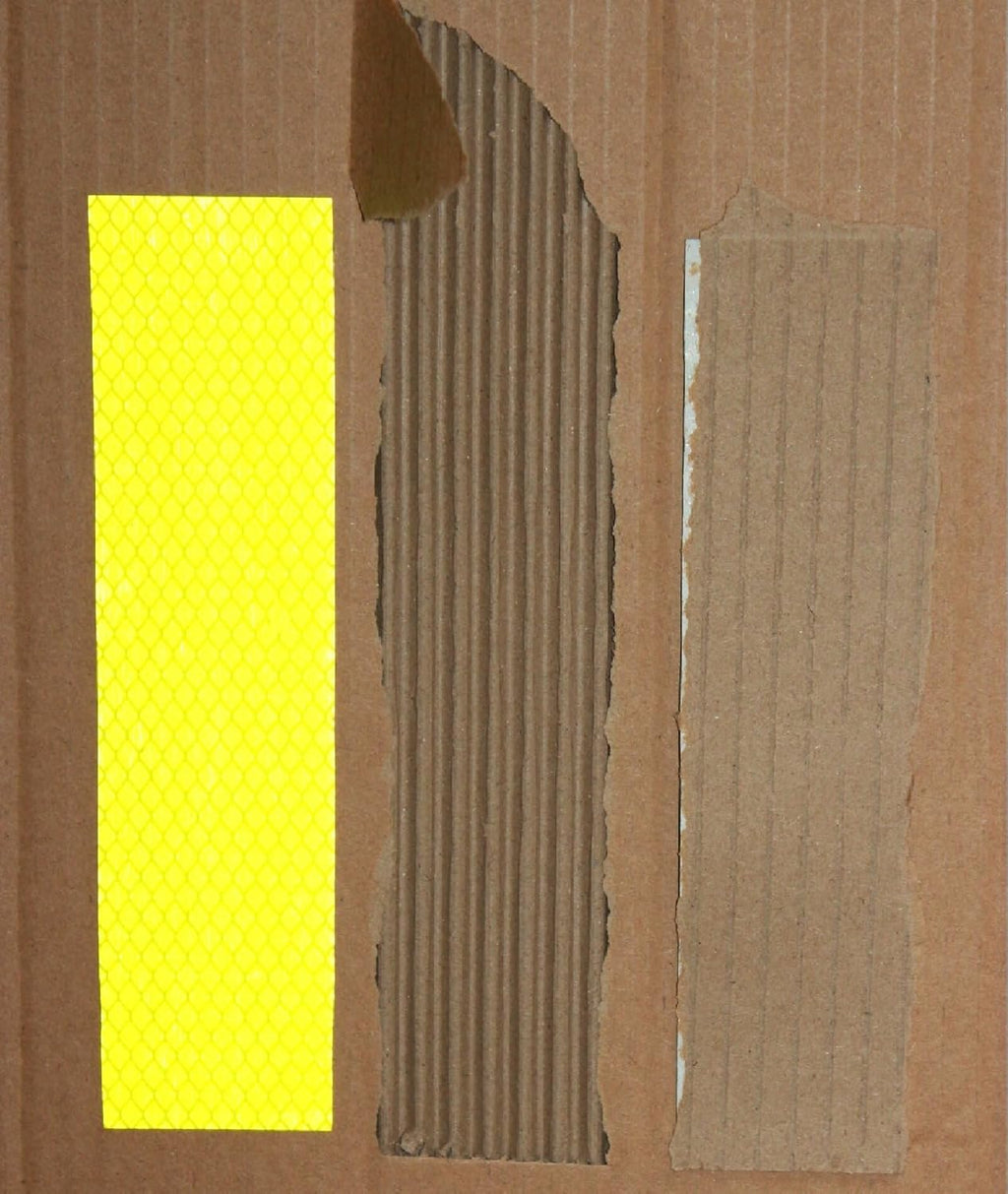 Non Fading Fluorescent Yellow Reflective Stickers 1 inch X 6 inch, Outdoor Waterproof High Visibility Safety Adhesive Reflector (100 Pcs)