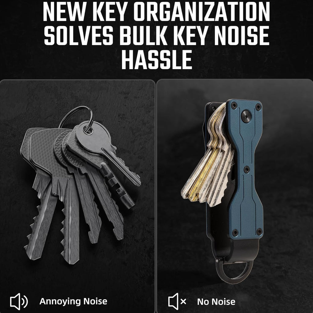 Key Organizer Minimalist Innovative Keyholder Compact Keys Organizer Smart KeyChain Secures 2-6 Keys