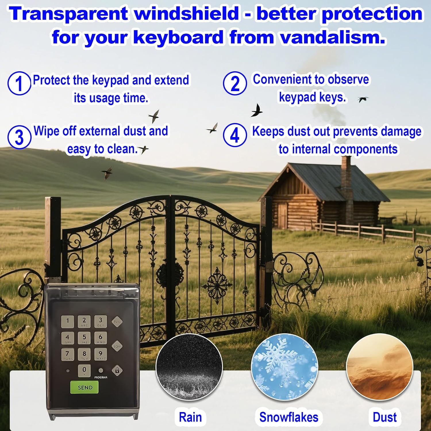 for Ghost Controls AXS1 AXP1 Remote Transmitter,5-Button Remote Transmitter for Automatic Gate Openers, Partymode, Compatible with Ghost Controls Single/Dual Control Opener Systems (AXWK Black)