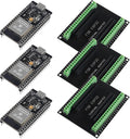 3 Set ESP32 Development Board Type C 38Pin Narrow Version WiFi + Bluetooth Microcontroller ESP-32 ESP-32S Board ESP-WROOM-32 with ESP32 Breakout Board GPIO 1 into 2 Terminal Screw Board