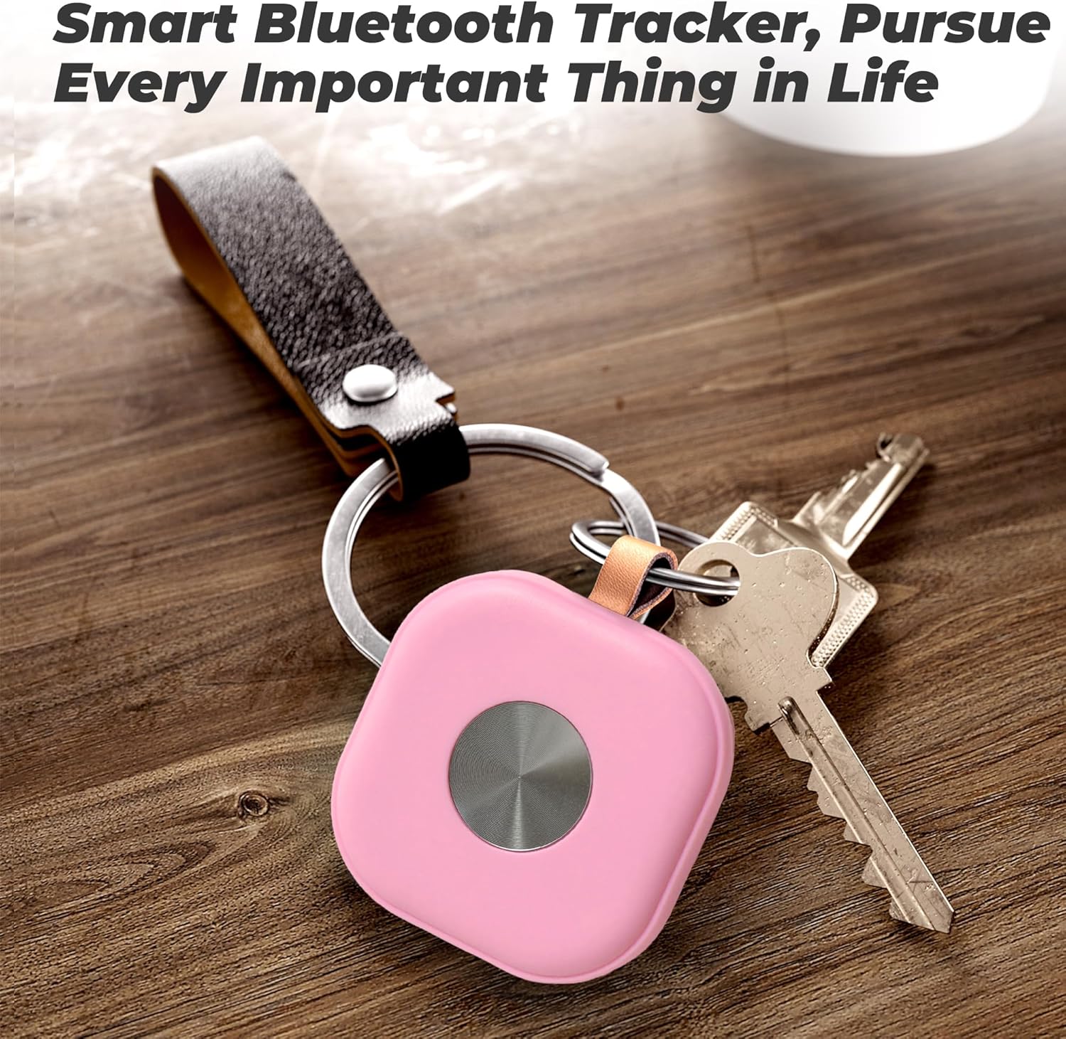 Air Tracker, Key Finder Works with Find My App (iOS Only), Bluetooth Tracker for Keys, Luggage, Suitcases, Key Finder Locator with Sound, Worldwide Tracking Tags, Replaceable Battery-2 Pack Colorful