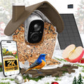 birdsnap® P33 - Smart Bird Feeder with Camera Solar Powered, 2K Video Bird Camera Feeder Live with 32GB Card, AI Identify Feather Species, Auto Record in Backyard, Ideal Gift for Birds Lover