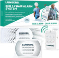 Lunderg Bed Alarm for Elderly Adults & Chair Alarm Set - Wireless Bed Sensor Pad (10” x 30”), Chair Sensor Pad & Pager - Alarms and Fall Prevention for Seniors & Dementia Patients - Full Caregiver Set