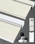 Kincmo Motorized Blinds with Remote,100% Blackout Motorized Roller Shades Work with Apple Homekit,Alexa,Google, Custom Electric Blinds with App,Voice Control (Dreamy Warm)
