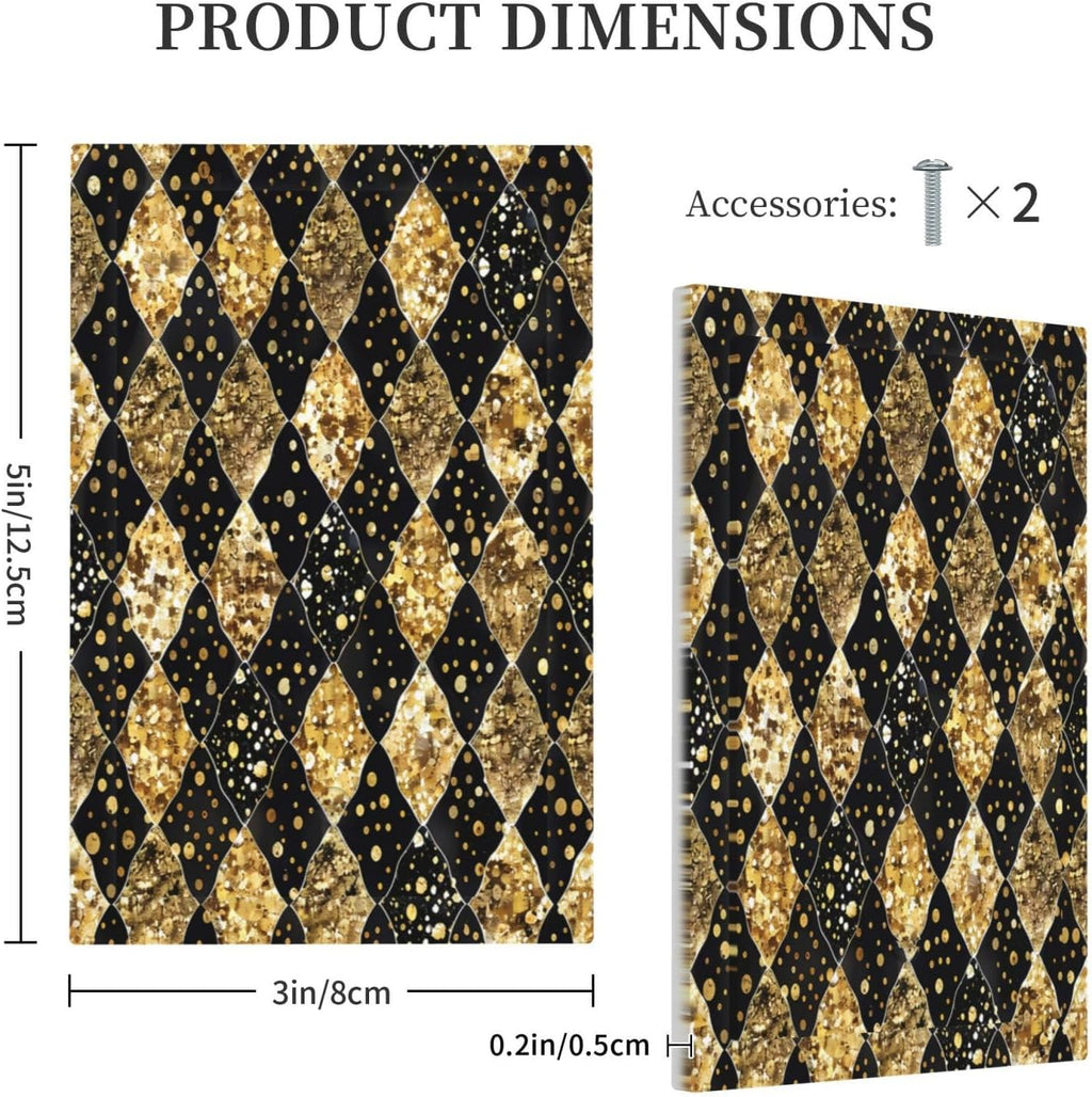 Gold Black Marble Geometric Plaid Glitter Light Switch Cover Plate 1 Gang No Device Blank Decorative Switch Plate Electrical Wall Plates Faceplate for Bedroom Bathroom Decor