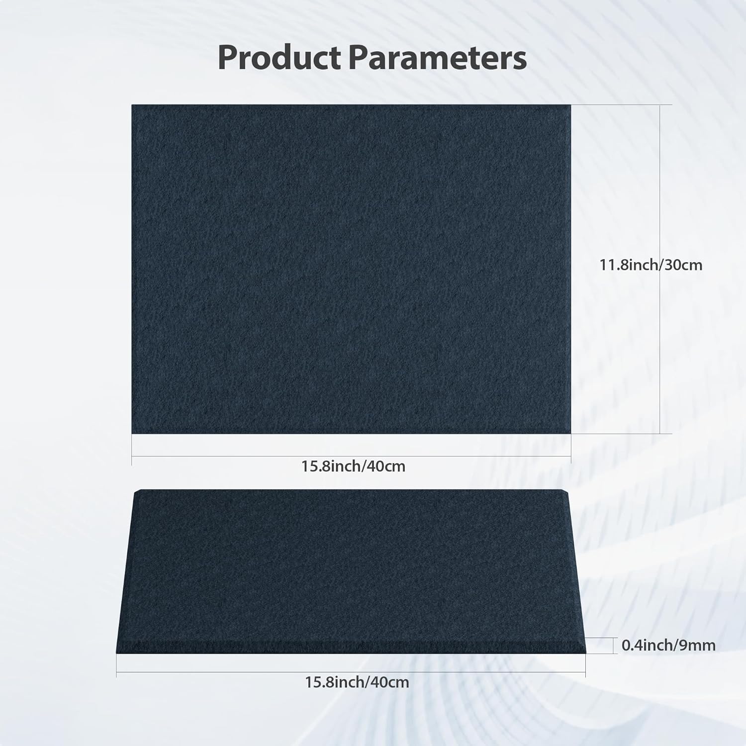12 Pack Acoustic Panels Self Adhesive Sound Proof Foam, High Density Sound Acoustic Panel, 16X12X0.4 Inch 4:3 Rectangle Panels in Home, Office, Reccording Room, Studio,More(Dark Blue)