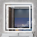STARLEAD Led-Bathroom-Mirror-with-Lights, 36"x36" Wall-Mounted with 3 Colors Dimmable Light, Bluetooth Speaker, Anti-Fog, Memory, Tempered Glass, Front & Backlit (Horizontal/Vertical)