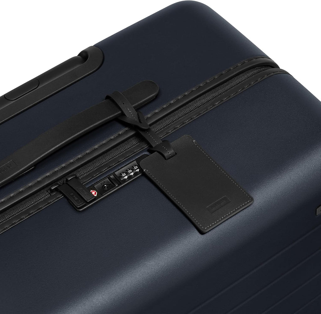 Away Large Checked Luggage, 29 Inch Hardside Suitcase with Spinner Wheels, Lightweight & Durable, TSA Lock, Navy Blue