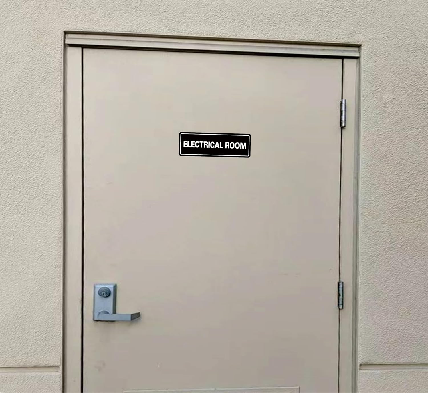 Electrical Room Sign - Premium Durable Acrylic Material, Ultra-strong Self-adhesive, Quick Installation, Suitable for Your Home and Business (9×3 Inches Black).