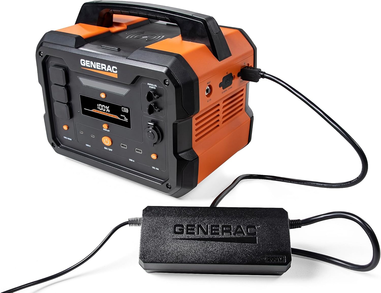 Generac Charge Enhancer 200W Charger - Compatible with GB1000 or GB2000 Portable Power Stations - Lightweight - Clean Emission Free Portable Power