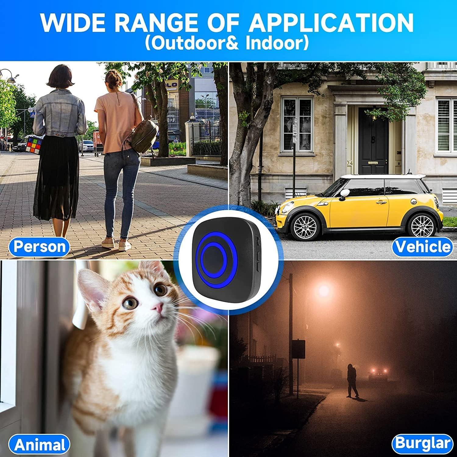 Motion Detector Sensor Alarm, SiegenPro Driveway Alarm Wireless, Home Security Business Motion Sensor Alarm Indoor Outdoor Weatherproof