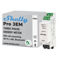 Shelly Pro 3EM (120A) | Wi-Fi & LAN, 3-Phase Smart Energy Meter | 2-Way Consumption | Home Automation | Bluetooth Gateway | Compatible with Alexa & Google Home | No Hub Required | Solar Panels