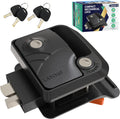 LATCH.IT Rv Door Lock Black | Camper Door Lock fits 2.75" x 3.75" Hole | 2 Keys Included RV Door Latch | All Metal Enclosed Trailer Door Latch | Camper Door Latch for Trailers, Fifth Wheels & More