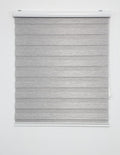 Shadesu Zebra Blinds for Windows, 20" W x 72" H, Gray, Dual Layer Free-Stop Zebra Shades, Light Control for Day and Night, Sheer Blinds for Indoor Windows, Bedroom, Kitchen Custom Made